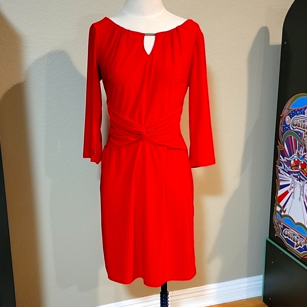 JBS red 3/4 sleeve dress